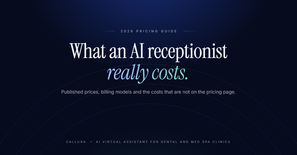 What an AI receptionist really costs: a 2026 pricing guide